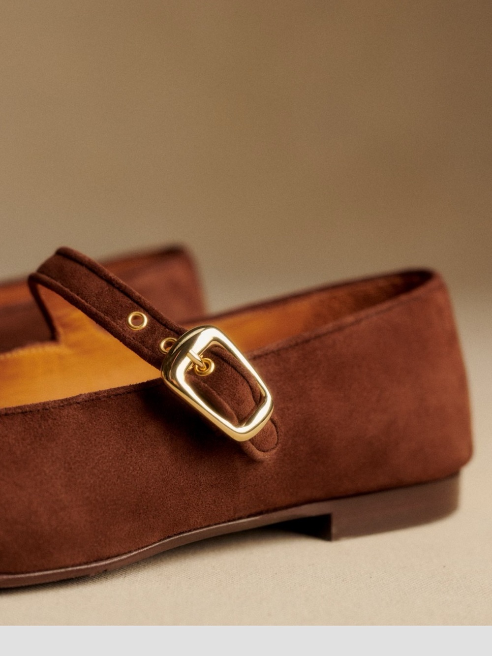 Sezane Valentin Low Ballerinas Mocha - Size 8 - Picture 3 of 9